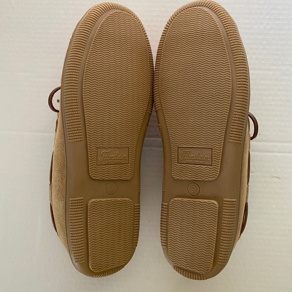 Florsheim Cozzy Tie Moccasin Slippers Mens 9M Sand Sable Leather 12184-269 New - Picture 4 of 10